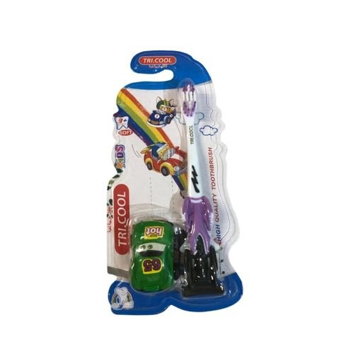 فرشاة اسنان تراى كول سوفت +مسدس لعبة بالقطعة